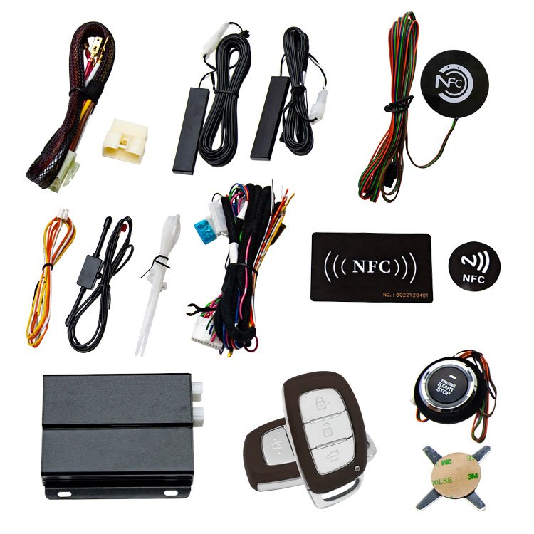 OVI 9100 NFC PKE Remote Engine Start Stop Car System Push Button Start Stop With Alarm Function